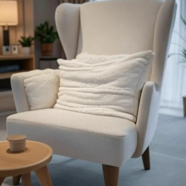 Przytulny kącik do czytania z fotelem, stolikiem i lampą